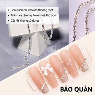 Dây bi nail tròn đính móng