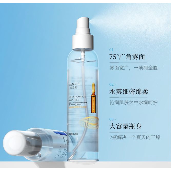 Xịt khoáng cấp ẩm Images 150ml Hyaluronic Acid - Nicotinamide
