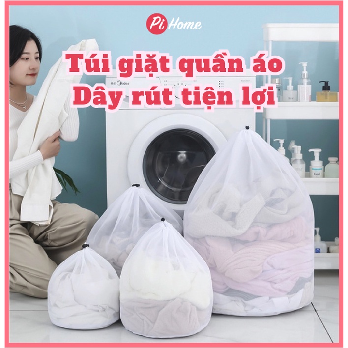 Túi Lưới Giặt Đồ Máy Giặt Đựng Quần Áo Đồ lót có dây rút, khoá kéo