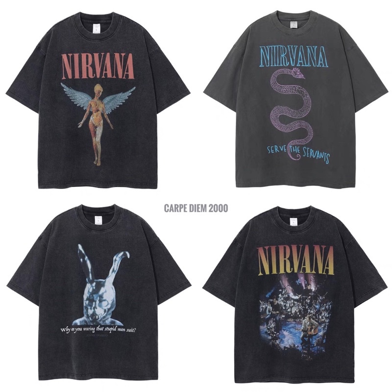 Nirvana Premium T-shirt - Áo phông Áo thun rock band Nirvana vải washed