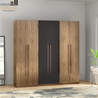 Tủ quần áo gỗ công nghiệp 6 cánh takl-027