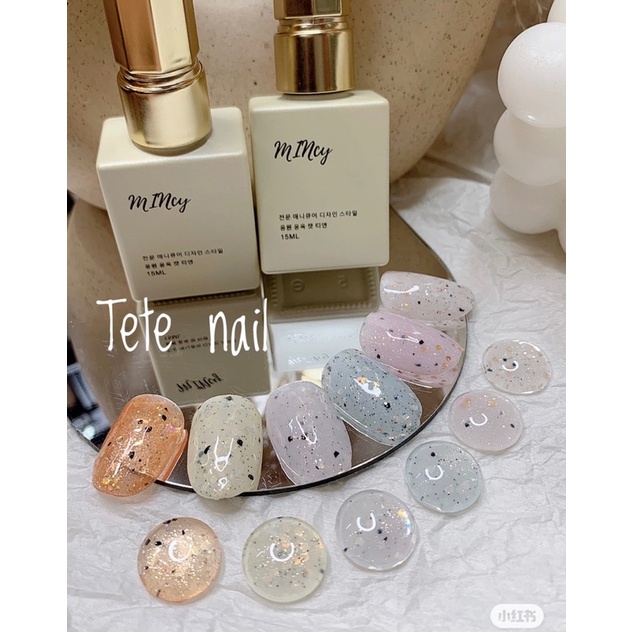 Set 6 chai sơn gel nhũ cát, nhũ cát hot trend  - tetenail