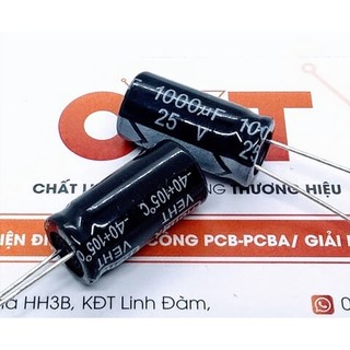 Tụ hóa 1000uf 25v 10x20mm