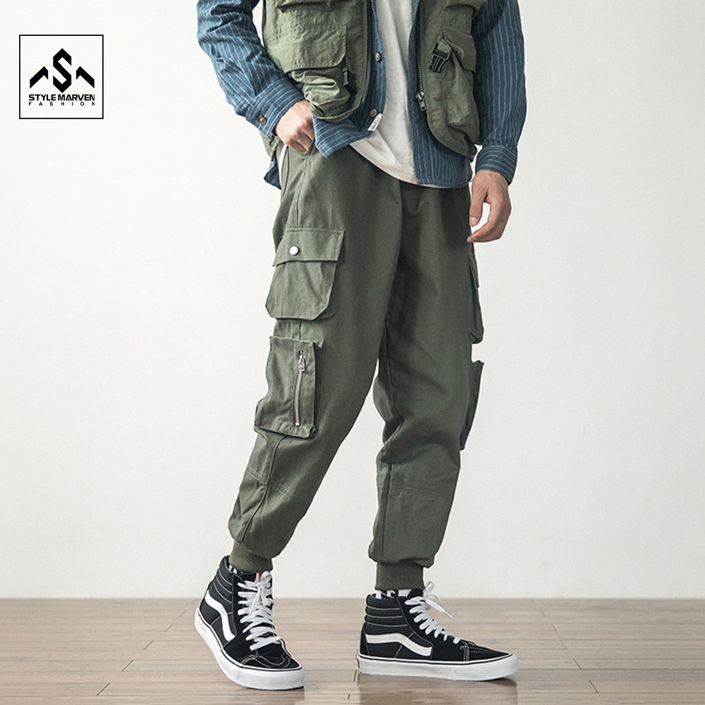 Quần jogger kaki nam túi hộp STYLE MARVEN phối khóa kéo thể thao năng động - QUAN SM027 | BigBuy360 - bigbuy360.vn