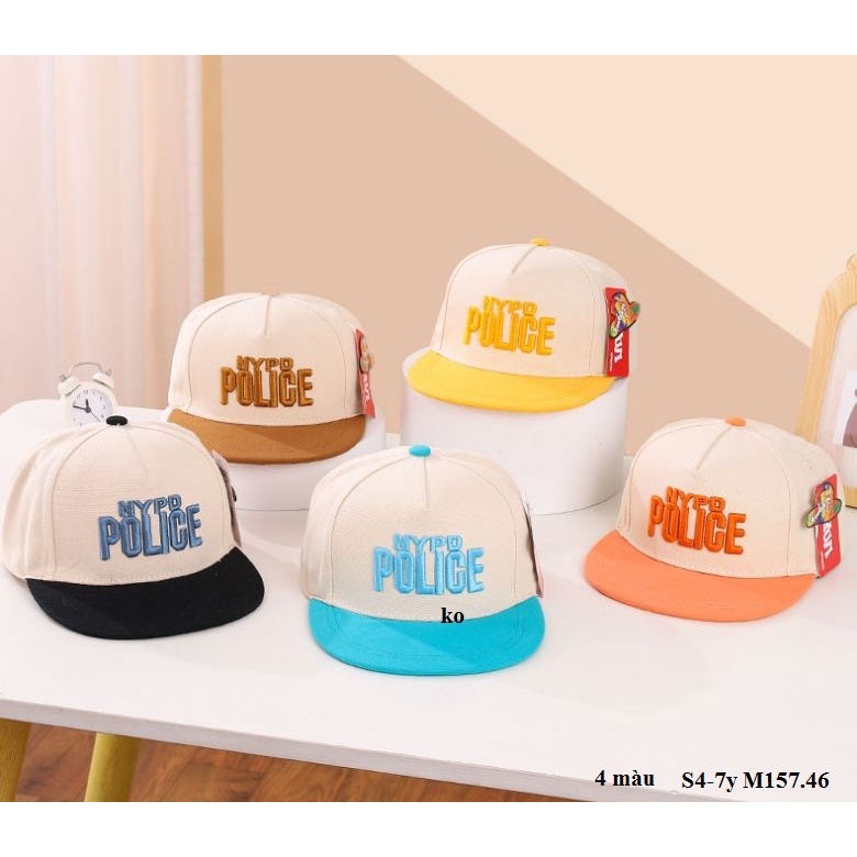 M157 Mũ lưỡi trai cho bé/ Mũ lưỡi trai Police S4-7y