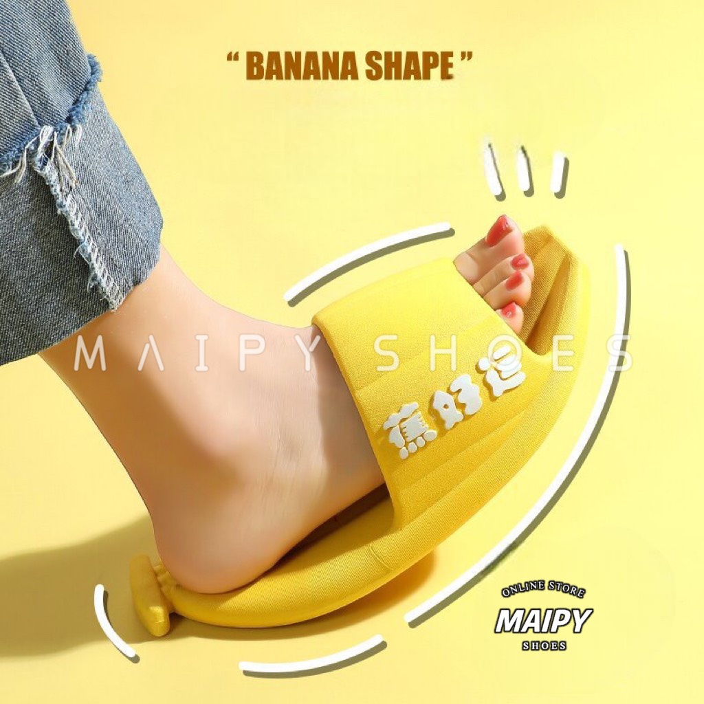 (HCM) Dép quai ngang quả chuối, dép banana êm chân chống trơn trượt đi trong nhà mẫu mới hottrend DL333 𝐌𝐀𝐈𝐏𝐘