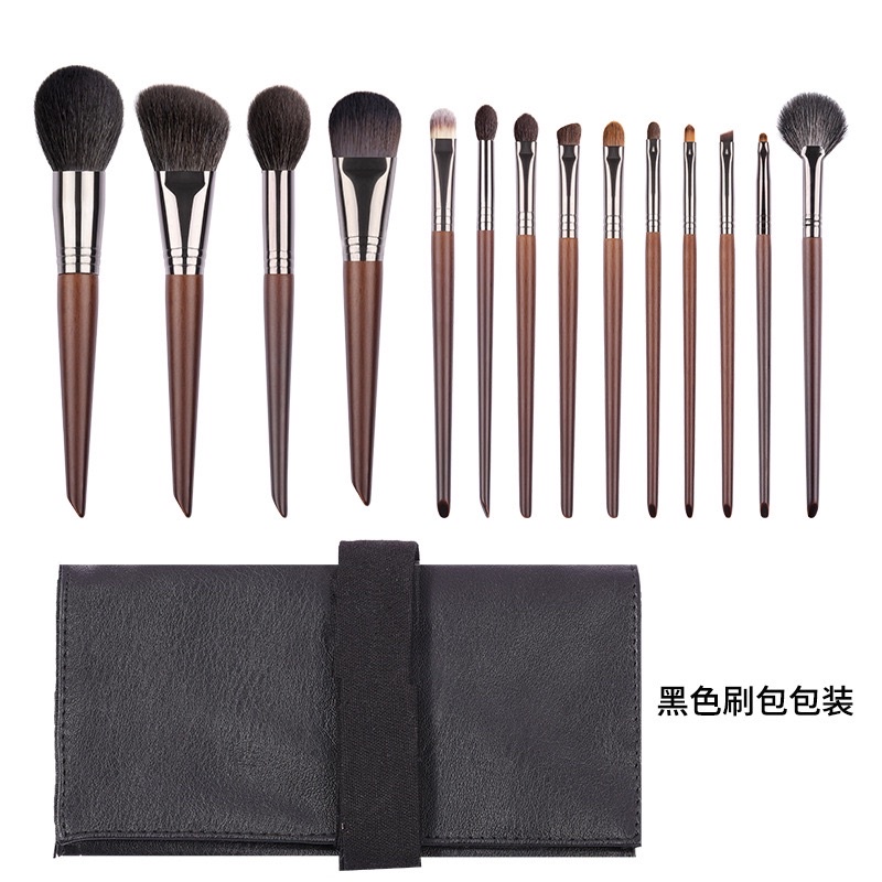 Bộ cọ cá nhân 14 cây làm bằng lông thú kèm túi lưới