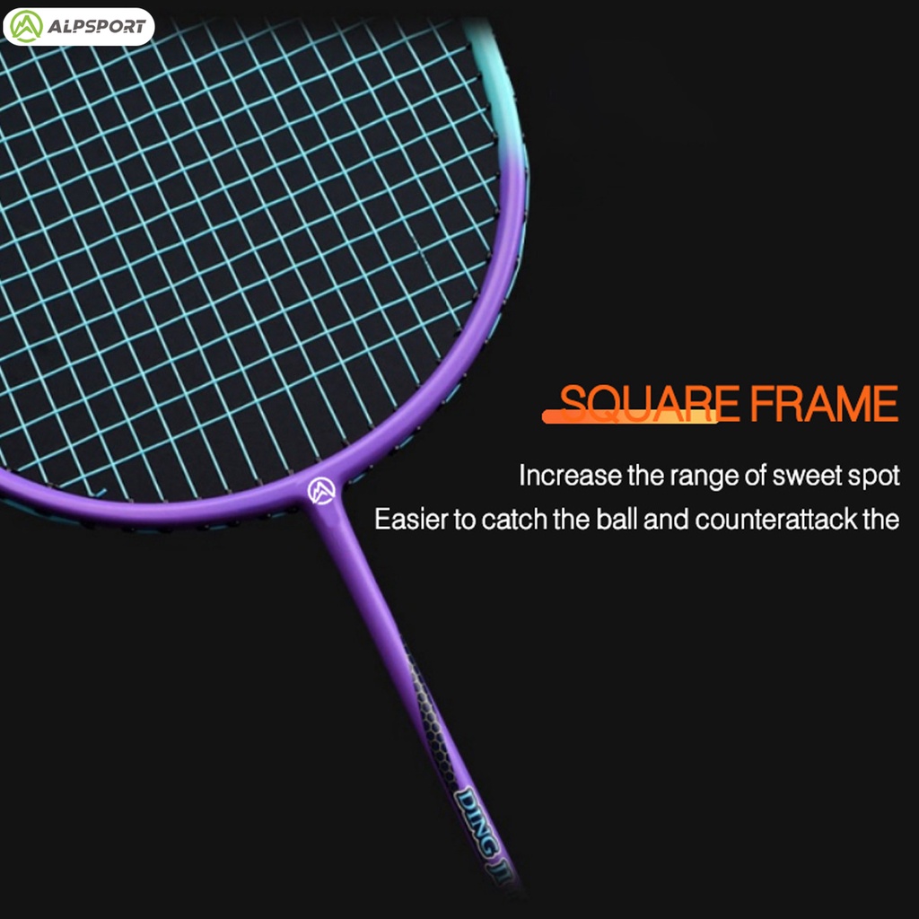 Vợt Cầu Lông 10U 52 ± 2g Tối Đa 30Lbs 100% Sợi Carbon Siêu Nhẹ