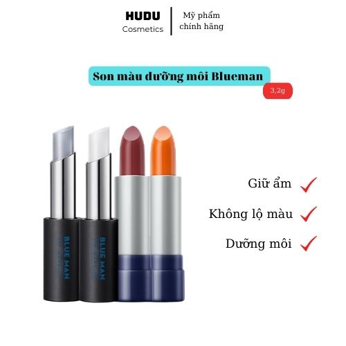 (Chính Hãng) Son Môi Bền Màu Dưỡng Ẩm Cho Nam BlueMan Makeup Trang Điểm Nam - Freeship Toàn Quốc