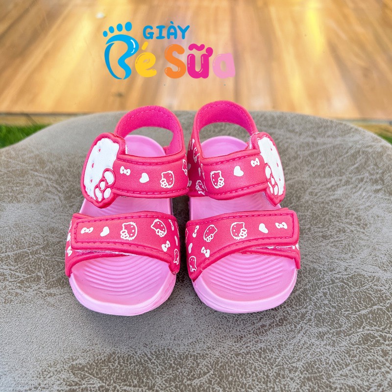 Sandal xốp kity siêu nhẹ cho bé gái họa tiết mèo và micky cho bé từ 3 tháng