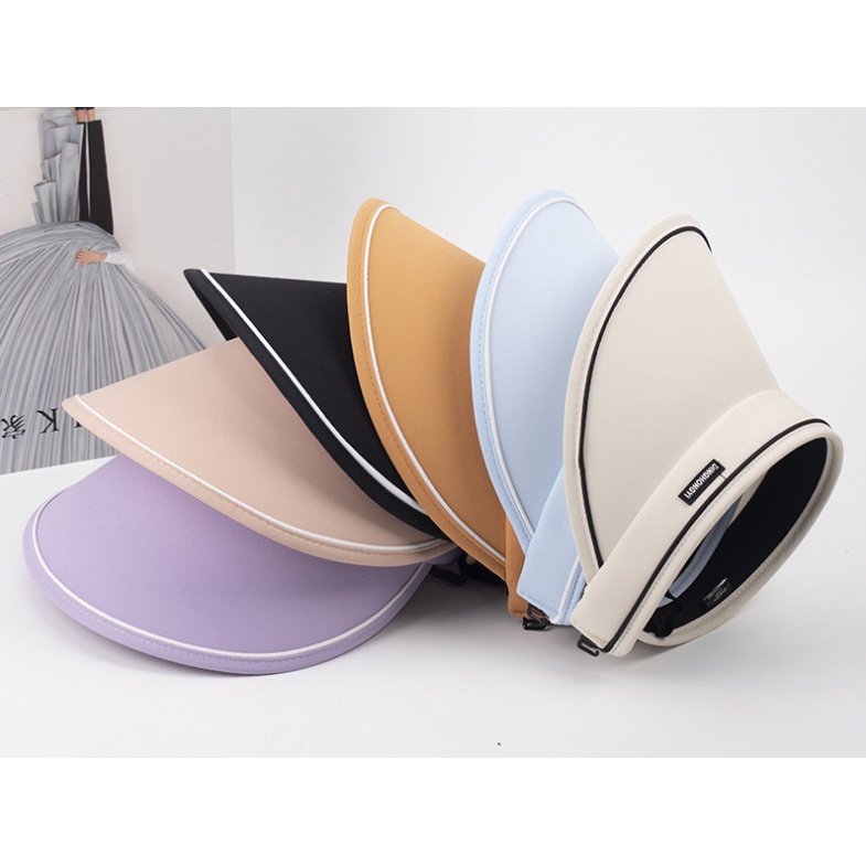 Nón Vải Nửa Đầu Chống Nắng Màu Trơn Có Thể Xếp Gọn RQN2173