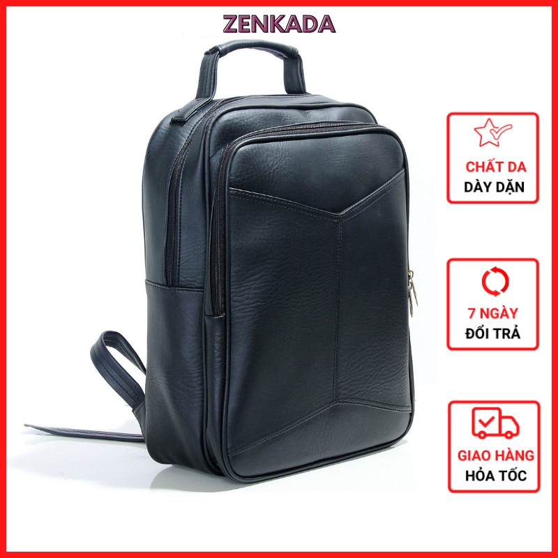 Balo da công sở Zenka đựng laptop với nhiều ngăn tiện dụng chống nước chống xước _ZBL02_4