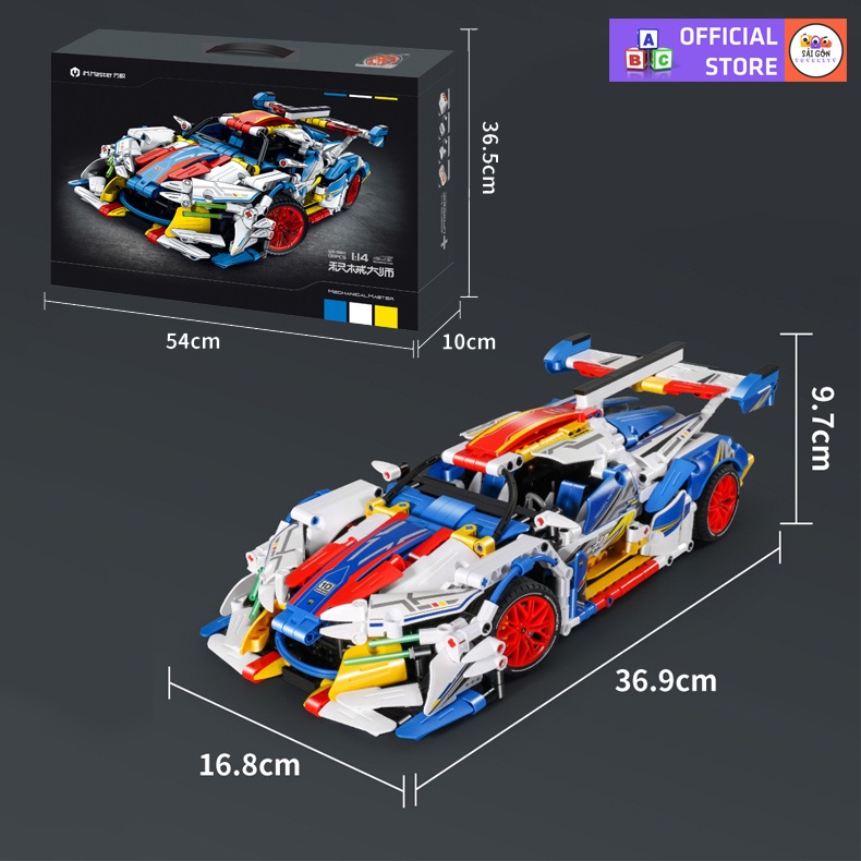 Đồ Chơi Lắp Ráp Kiểu LEGO Mô Hình Siêu Xe  Aston Martin Valkyrie Điều Khiển Từ Xa RC IMaster 9810 Với 1311 Mảnh Ghép