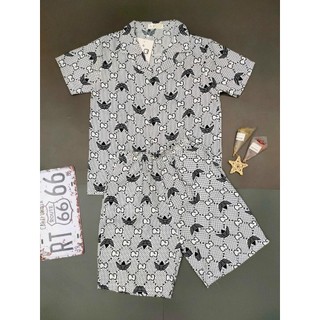 Bộ Đồ Pijama Lụa Cộc Tay, Bộ Đồ Mặc Nhà Chất Lụa Mát