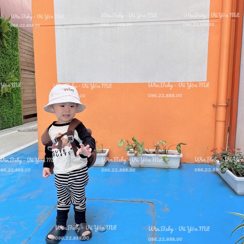 Mũ bucket tai bèo THÊU Tên độc quyền cho bé và mẹ