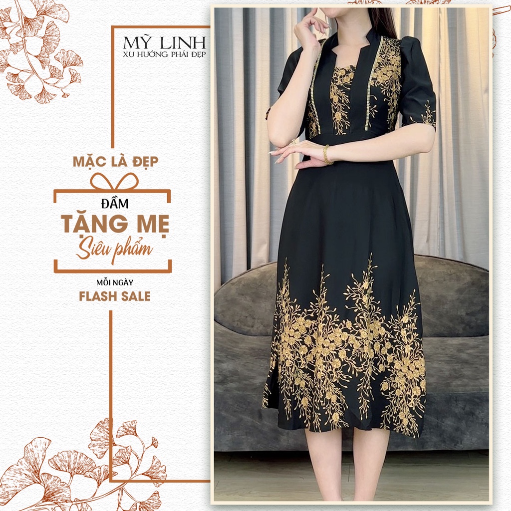 (HT 1085) Bigsize Thiết Kế Trang Nhã Thanh Lịch ĐI Làm Đi Chơi Đi Tiệc Cho Mẹ U50
