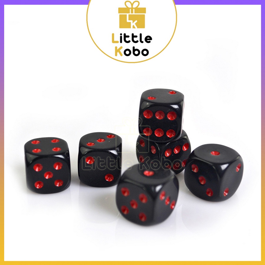 [18mm] Xí Ngầu Loại To 18mm Xúc Xắc Trong Suốt Nhiều Màu Đẹp Mắt Đồ Chơi Trẻ Em Board Game Thẻ Bài Giải Trí Boardgame