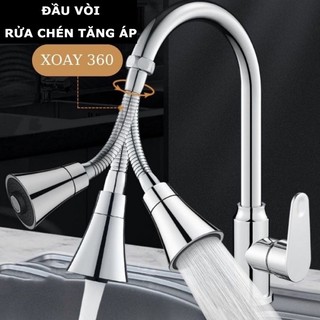 Đầu Vòi rửa chén Tăng Áp Xoay 2 chế độ - xoay rất dễ dàng, bông tăng áp rửa chén