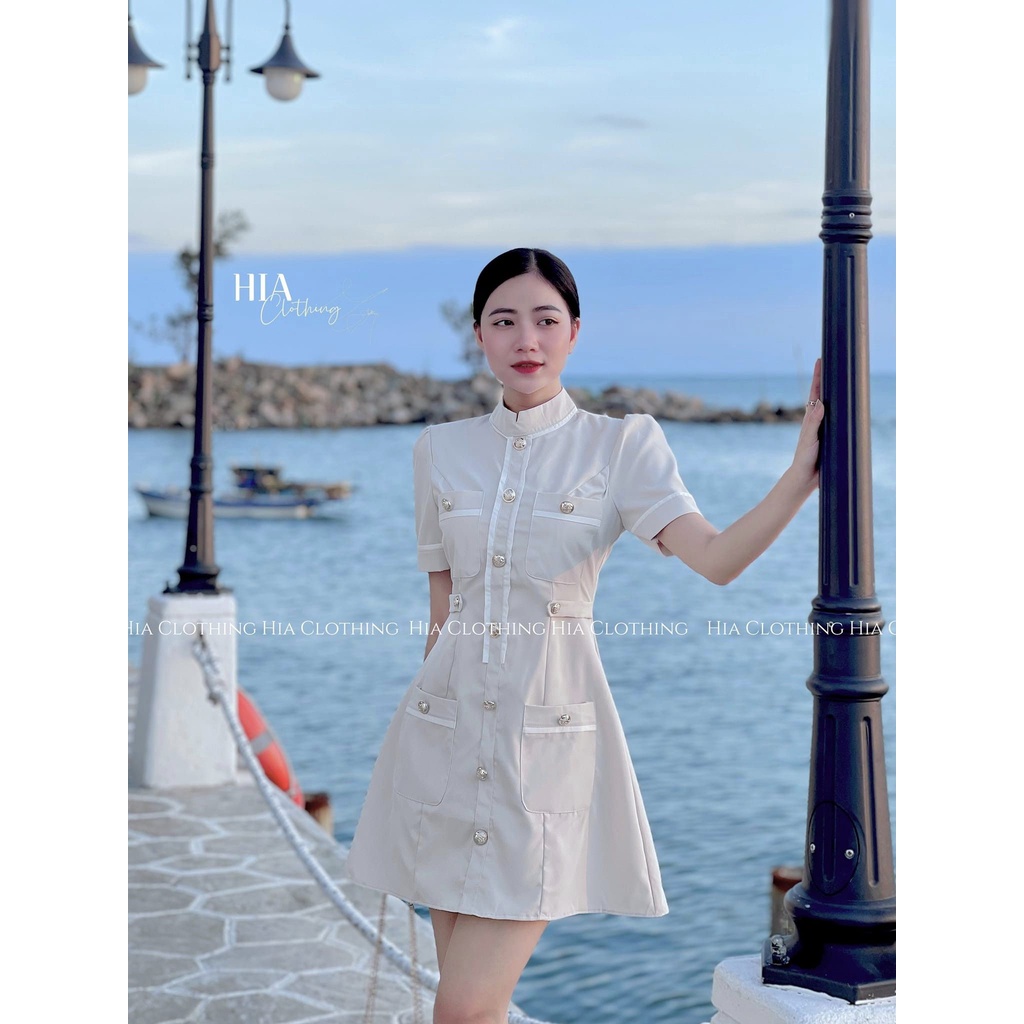 Váy Cổ Tròn Nhiều Viền HIA Clothing V817