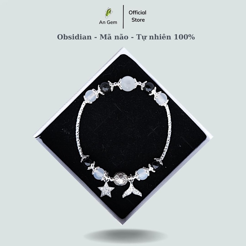 Vòng tay đá mix charm màu sắc bắt mắt, tinh tế