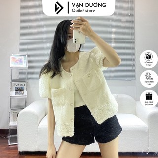 Áo khoác dạ tweed nữ yoomini korea thời trang thu đông akd