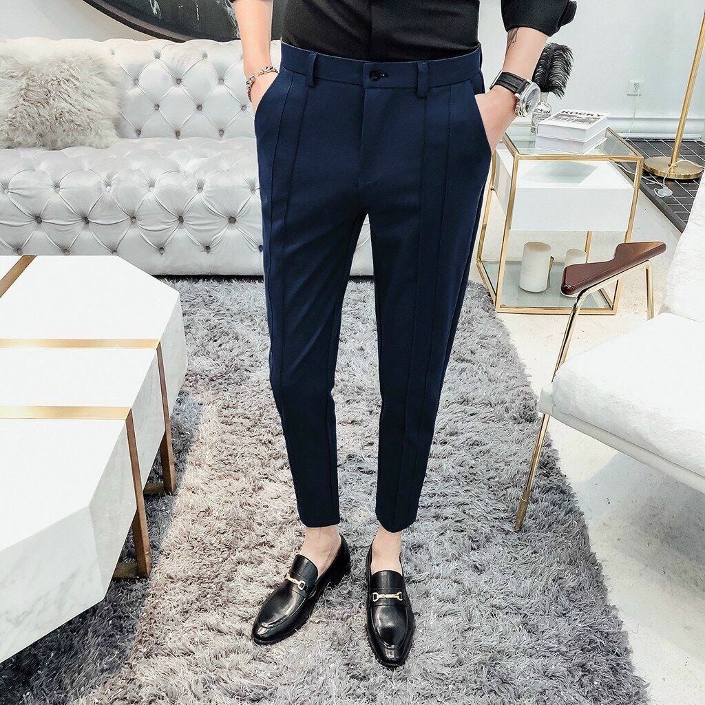 Quần Tây Xếp Ly Nam Công Sở, Quần Âu Nam Hàn Quốc Cao Cấp Co Dãn Dáng Slimfit Ôm Body