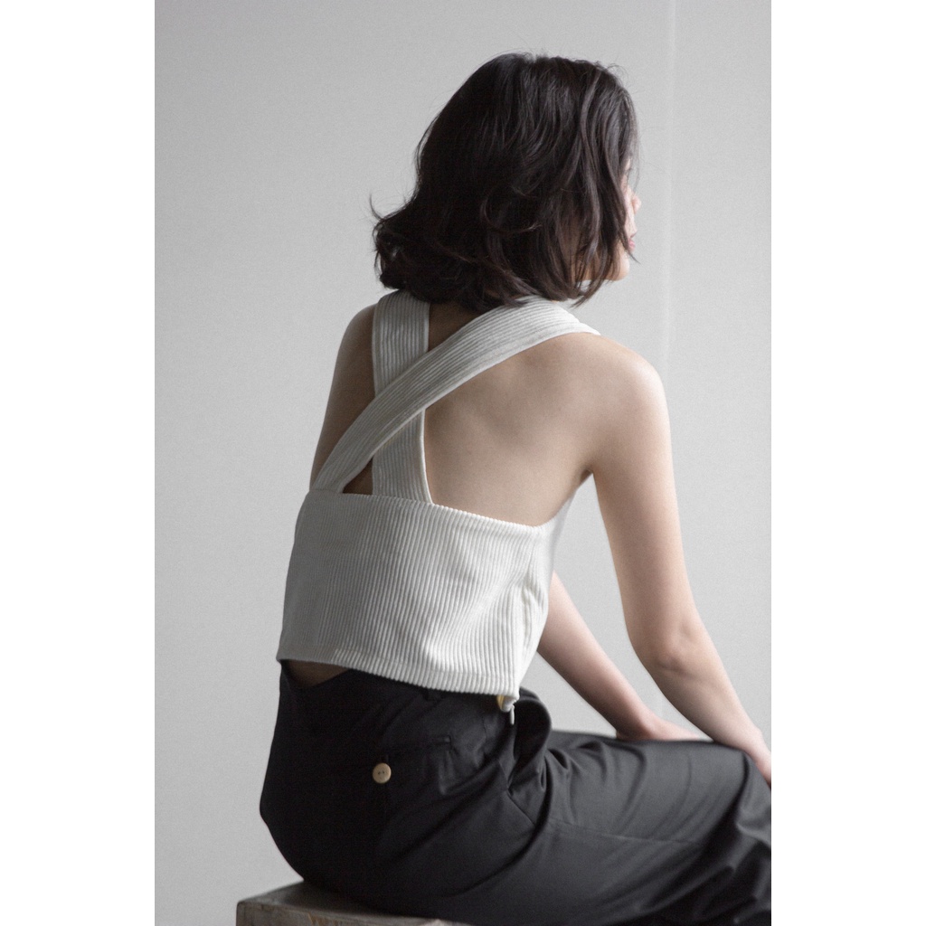 Rustea X Top - Áo không tay dáng lửng, lưng chữ X