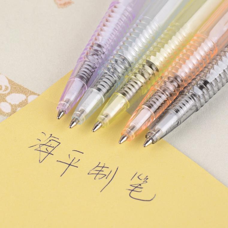 Bút bi xanh mini ngòi 0.7mm dễ mang theo - vỏ nhiều màu - bút bi xanh bấm ngòi to - bút bi bấm giá rẻ - HIKOMA STORE