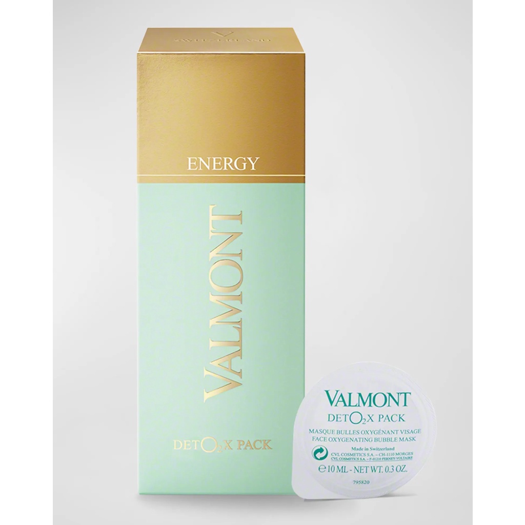  CHÍNH HÃNG  Valmont Deto2x Pack - Mặt Nạ Sủi Bọt Oxy Tươi Giúp Thải Độc và Làm Sáng Da 