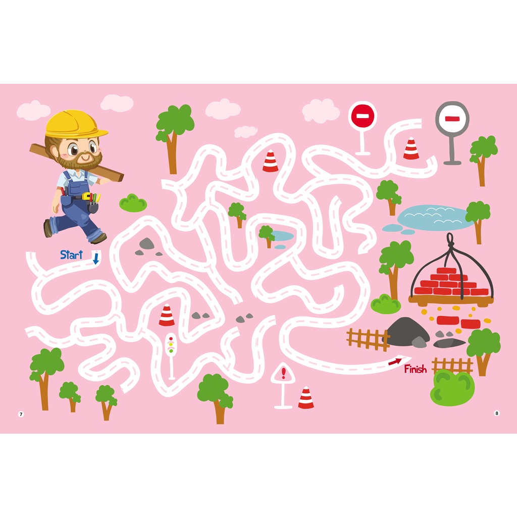 Sách - combo 4 cuốnTrò Chơi Mê Cung Phát Triển Trí Tuệ -Tặng 2 cái bút Viết Xóa Được- Wipe Clean