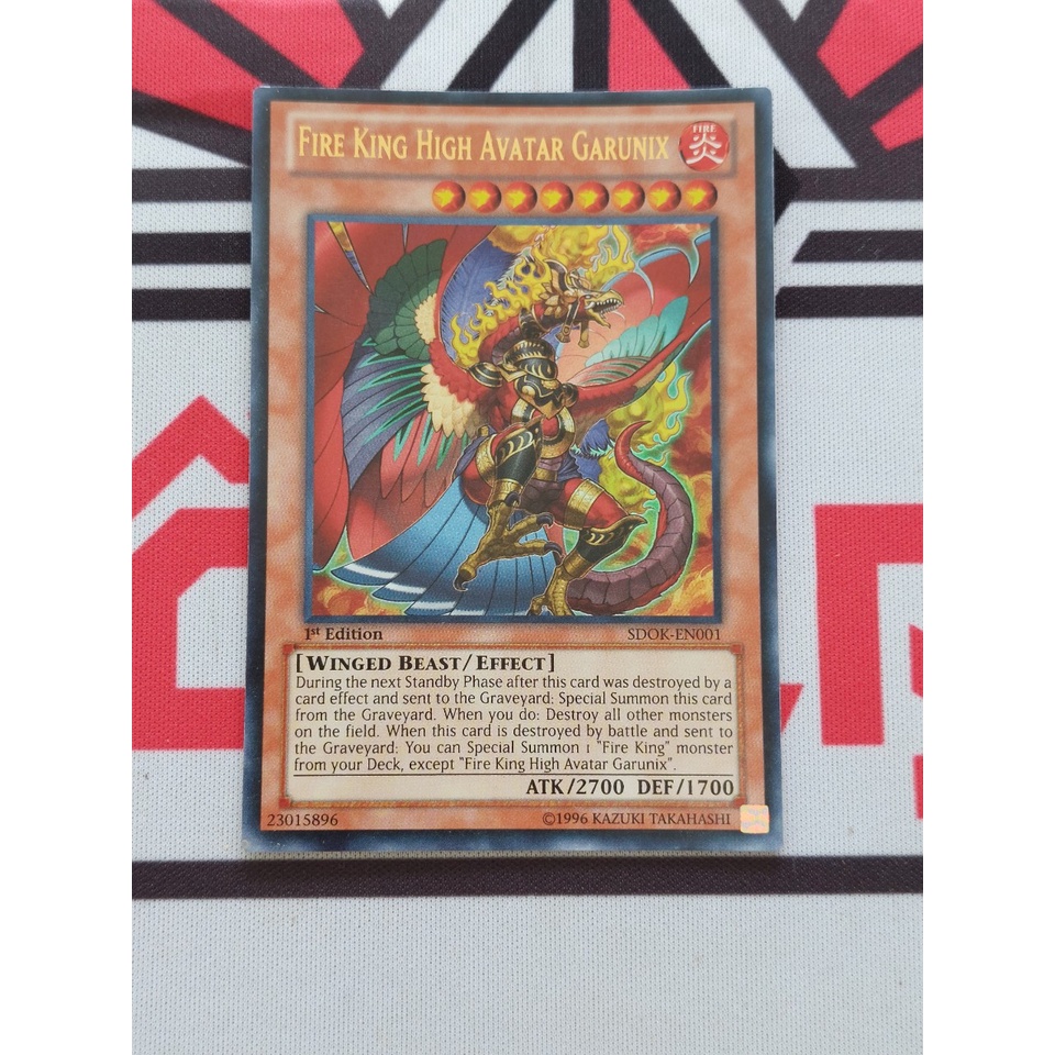 Thẻ Bài Mint90 Yugioh Monster Fire King High Avatar Garunix - SDOK-EN001 - Ultra