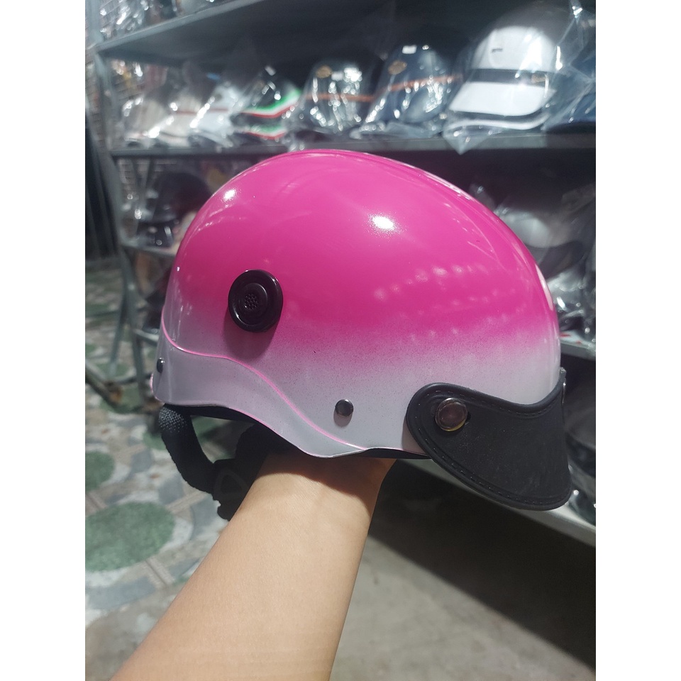 Sale Nón bảo hiểm loang 2 màu có lỗ thông gió, mũ pha hai màu, bóng sáng cực đẹp.