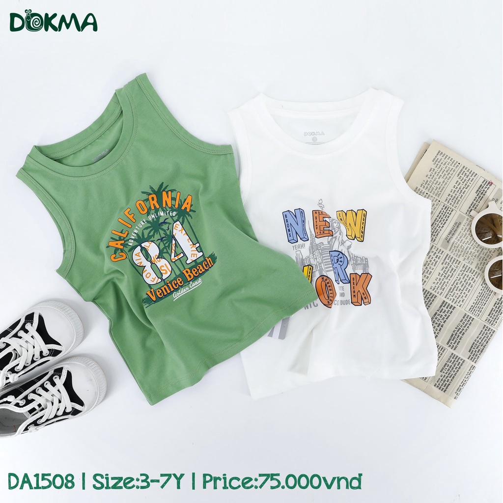 Áo ba lỗ bé trai Dokma DA1508