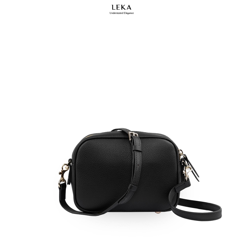Túi đeo chéo nữ da bò thật LEKA - Dáng công sở, đi chơi - Túi GAIA Camera 19.5