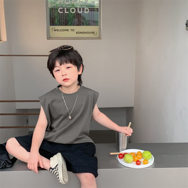 SARĐ2301 - Set Cotton Bé Trai Phong Cách Cá Tính - Set Áo Quần Bé Trai