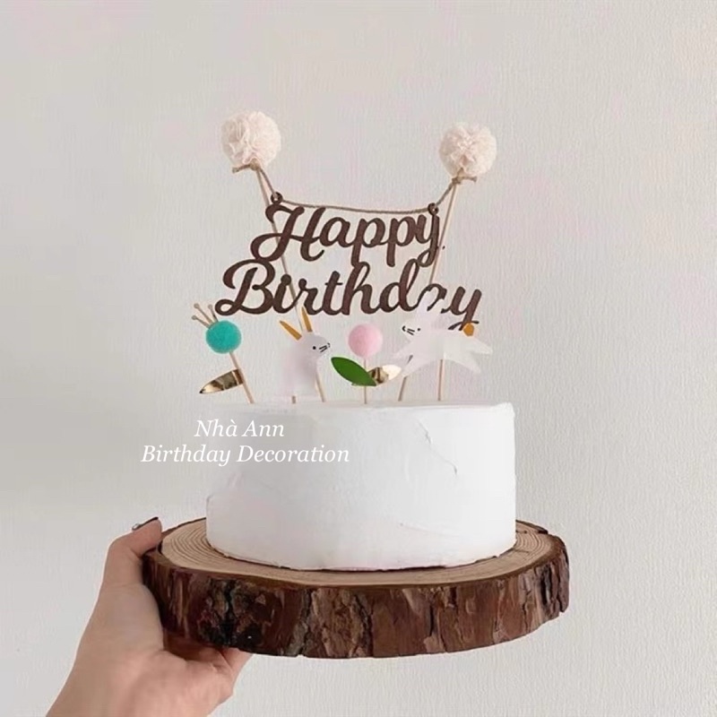 BỘ CẮM BÁNH KEM HAPPY BIRTHDAY QUẢ BÔNG
