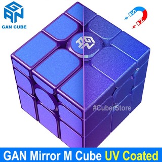 Rubik gan mirror m uv coated cao cấp có nam châm. rubic gan cube biến thể tráng gương 3x3 màu tím phủ uv. cuber store