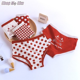 Sét 3C quần Chip đùi bé gái cotton Thoáng khí, siêu thấm hút
