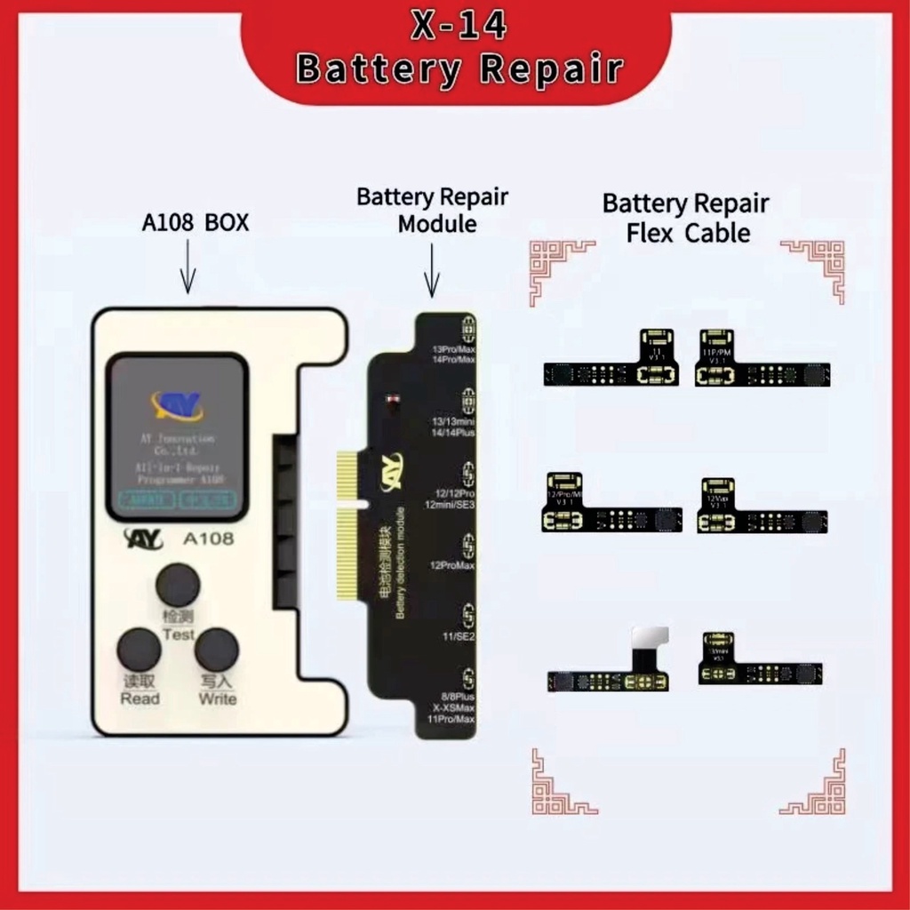 ✨Cable AY-A108. Cable Face Không Khò Hàn X-12PRM. Cable Pin 11-13PRM✨