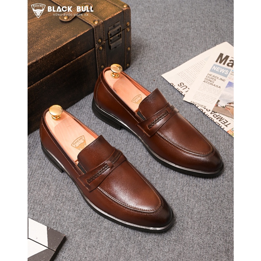 Giày Lười Thiết kế Da bò Cao cấp BLACK BULL BL-07-N
