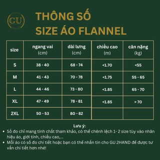 Áo sơ mi flannel 2hand chụp thật
