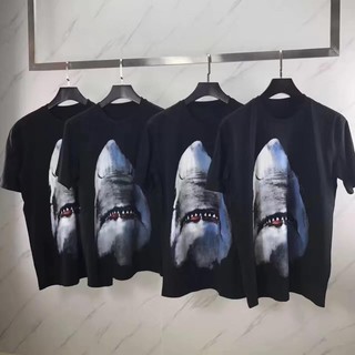 [FREE SHIP] Áo phông nam nữ Premium Cotton in hình cá mập Shark xanh cổ bo dày dặn hàng cao cấp AP44P