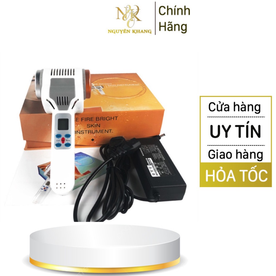 Búa Nóng Lạnh Điện Di Đẩy Tinh Chất Kết Hợp 2 Màu Ánh Sáng. Máy Điện Di Cầm Tay,