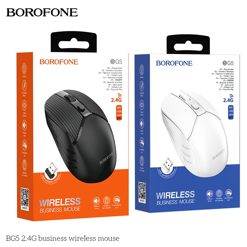 Chuột không dây BOROFONE BG5 wireless 2.4G - Chính hãng