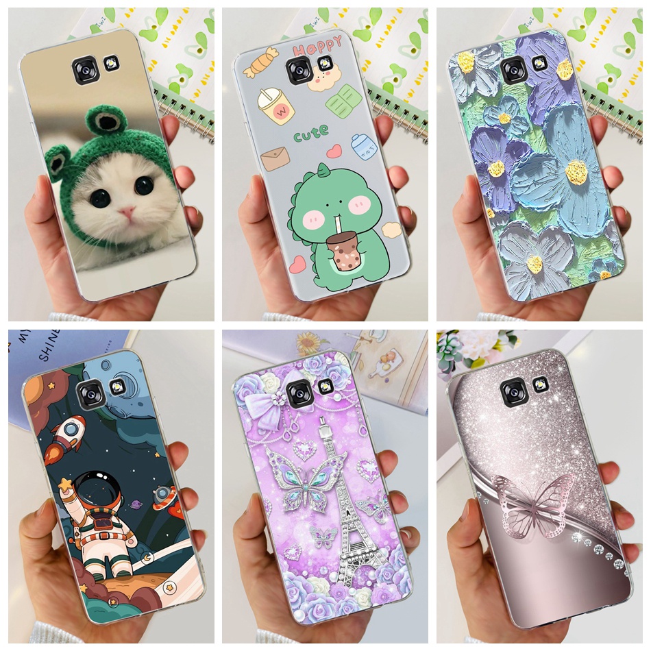 Ốp Điện Thoại Silicone TPU Mềm Họa Tiết Đáng Yêu Cho Samsung Galaxy A3 A5 2016 2017 A500 (2015)