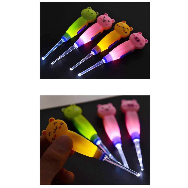 Cây lấy ráy tai cho bé có đèn,dụng cụ lấy ráy tai nhựa an toàn cho bé