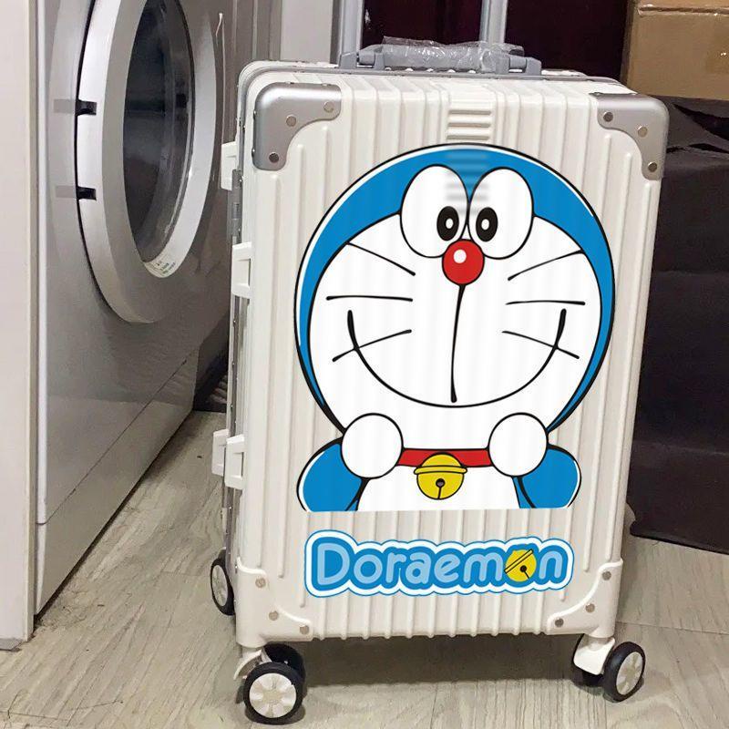 Nhãn Dán Trang Trí Va Li Kéo / Hành Lý Cỡ Lớn Chống Thấm Nước Hình Doraemon Dễ Thương