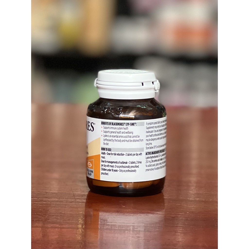 Viên uống giảm nhiệt miệng Blackmores Lyp-Sine 30 viên