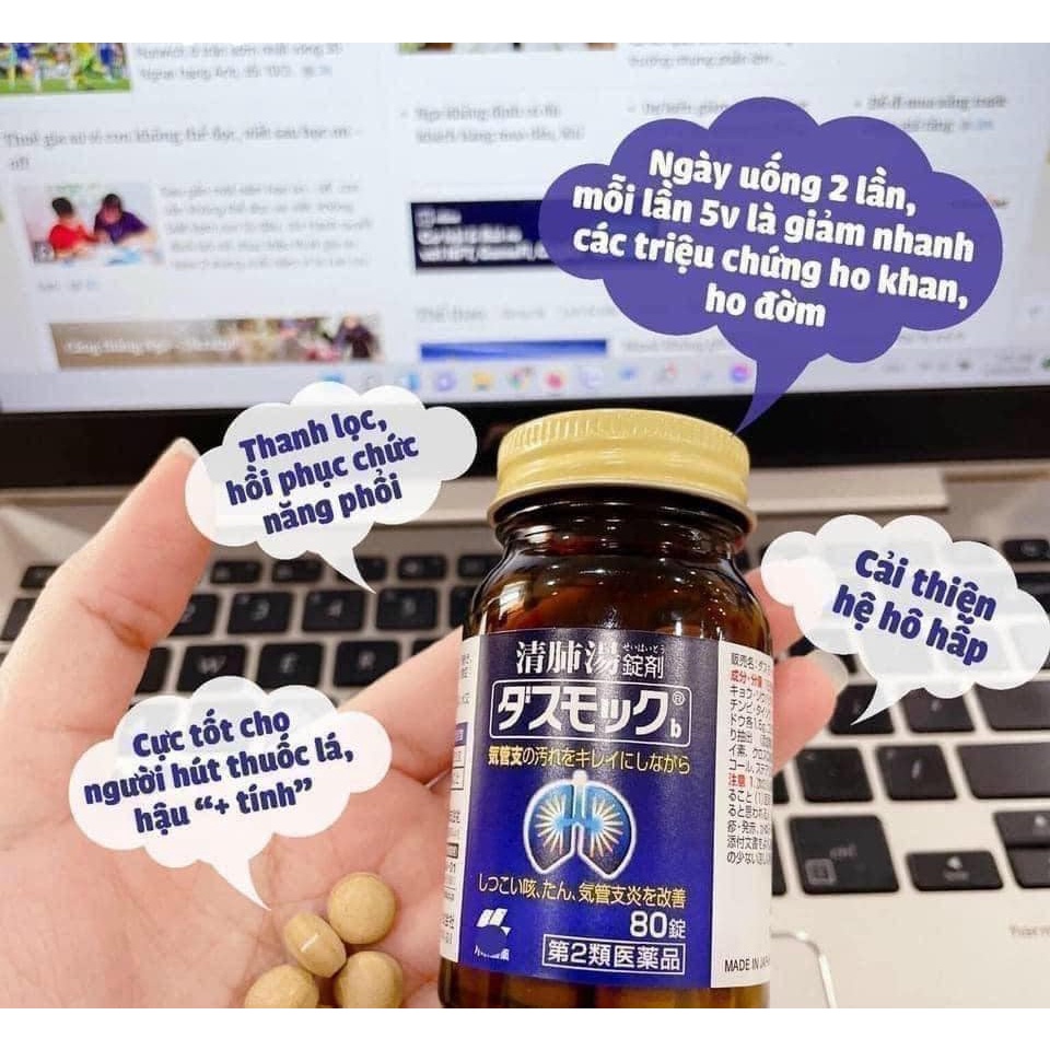 Viên uống bổ phổi Kobayashi 80 viên Nhật Bản