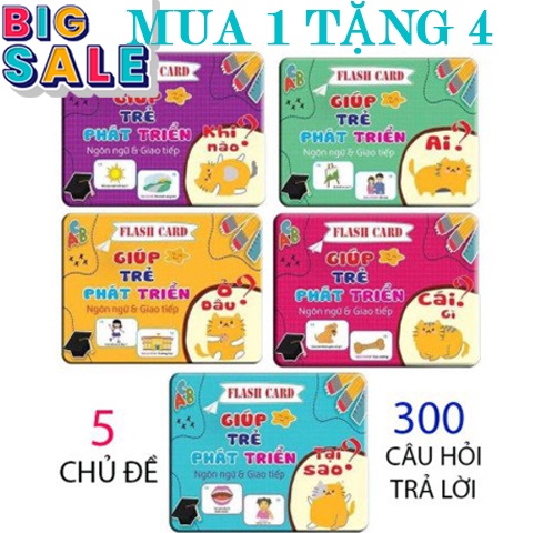 Bộ Thẻ Học 300 Câu Hỏi, Trả Lời Cho Bé Phát triển Tư Duy, Kỹ Năng